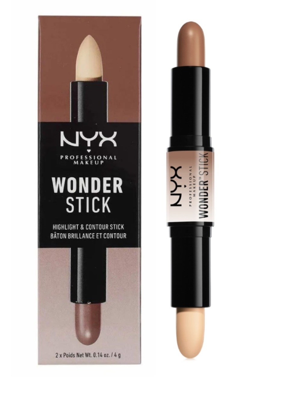 NYX Wonder Stick Dual-Ended Contour & Highlight - Beige & Warm Brown
